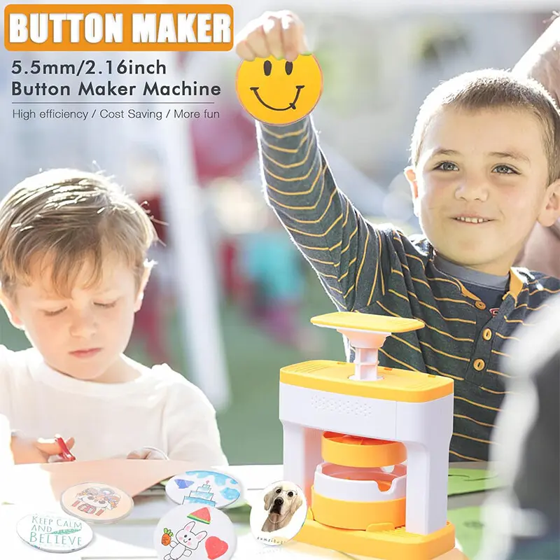 48 Set DIY Pin Badge Button Maker Brooch Pin Making Machine Starter Kids Gifts 8