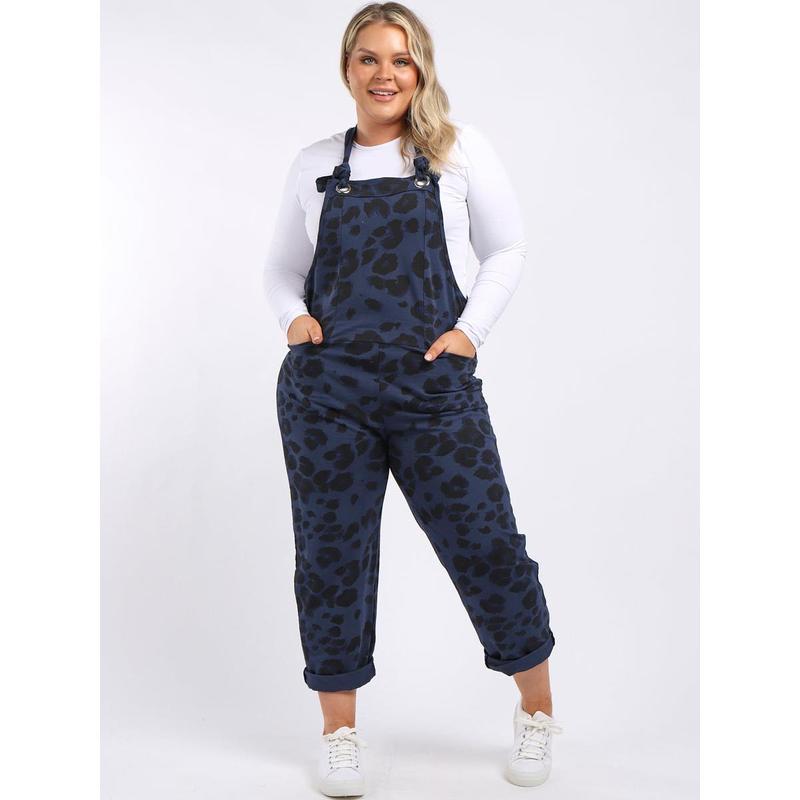 Leopard Print Ladies Cotton Dungaree 4