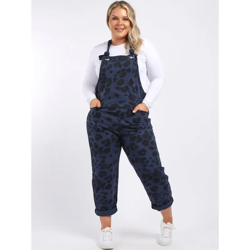 Leopard Print Ladies Cotton Dungaree 4
