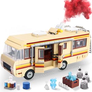 Creative Break Bad RV Car Building Blocks, 986pcs/set Modern Funny Car Jelly Building Blocks Kit, Classic Building Toys, Gifts for Building Block Enthusiasts