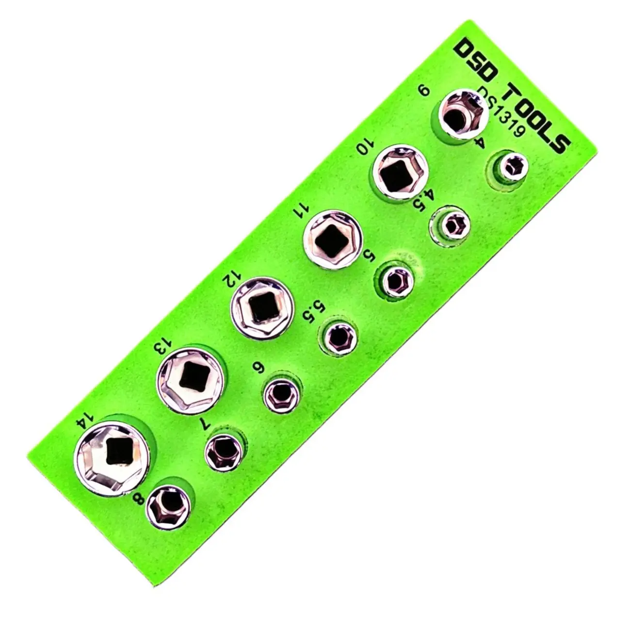 13pc 1/4 Drive 6 Point Shallow Sockets 4 - 14mm
