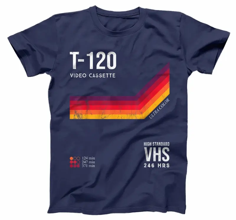 Never Forget Vintage 1980s VHS Cassette Retro T-Shirt - Sweatshirt - Hoodie - Unisex Adults - Black - Small - Short Sleeve - 80s Themed - Retro VHS Cassette Design RD0 2