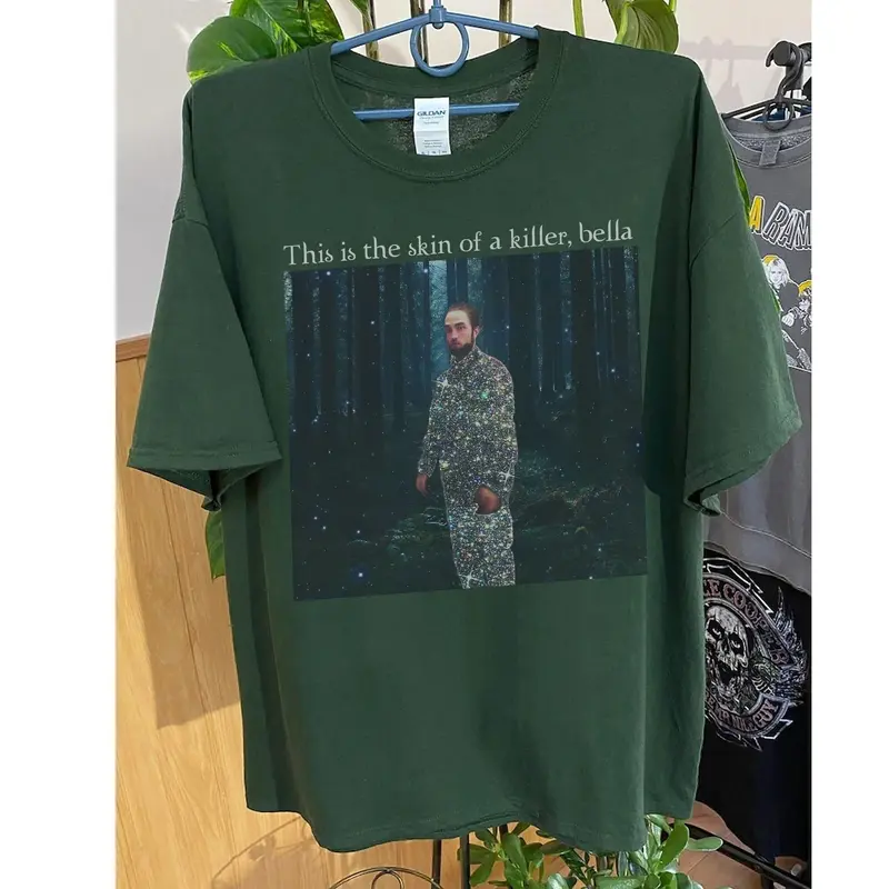 Robert Pattinson Twilight Meme Shirt, This is the Skin of A Killr Bella Tee, Jacob Twilight T-Shirt, Twilight Saga Tshirt, Funny Graphic Robert Pattinson Shirts 2