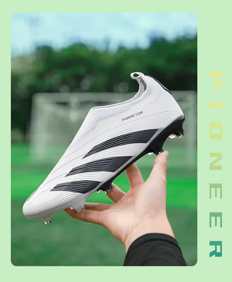 Product Introduction of New Men Original Football Shoes Indoor Society Professional Non Slip Soccer Ultralight Shoes Grass Training Kids Match Sneaker 6