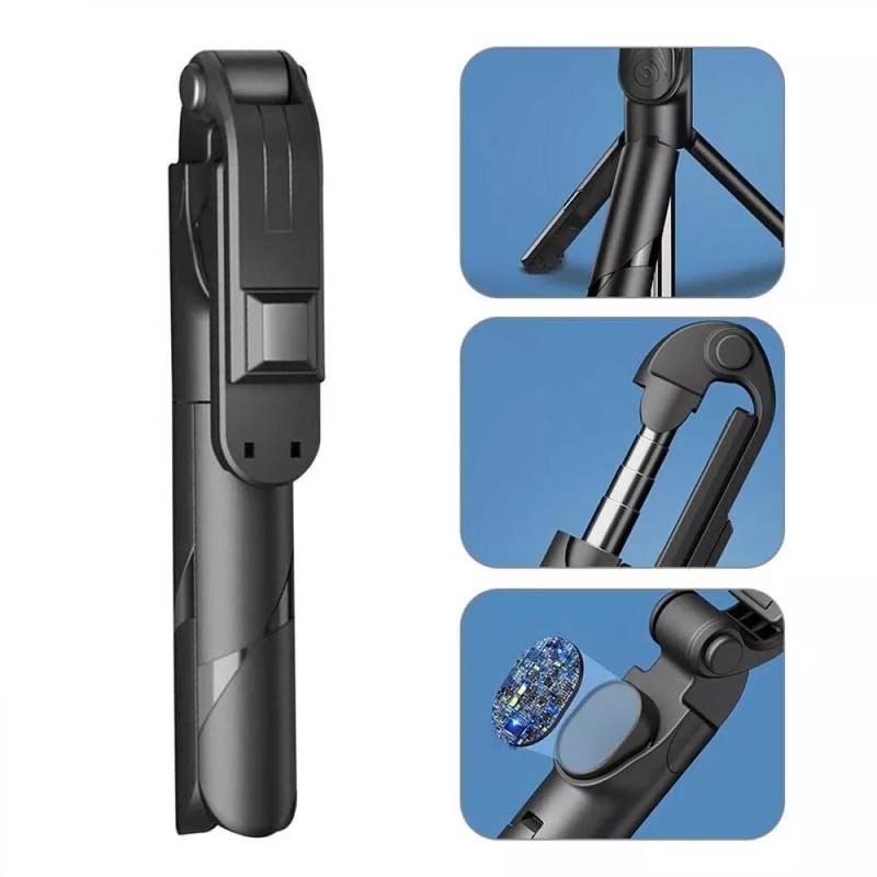Flexible Tripod Holder Stand Selfie Stick With Bluetooth Remote For Mobile Phone 5