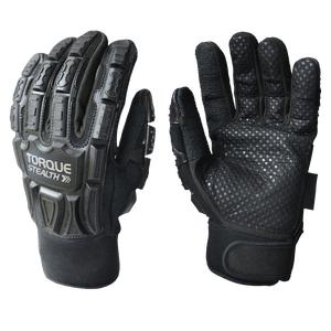 SKYTEC Torque Stealth Faux Leather TPR Impact Resistant Safety Gloves with Oil Grip