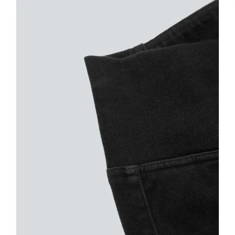 Women's Fl Black Denim ex High Waisted Crossover Super Flare Knit Jeans, Stretchy & Comfy Bottoms, Summer 2025, Plus Size ， Denim Basic Womenswear, Minimalist, Spring Sale Pants Trouser barrel  jeans  curvy high  rise  jeans jeans  Comfort Flared Denim 8
