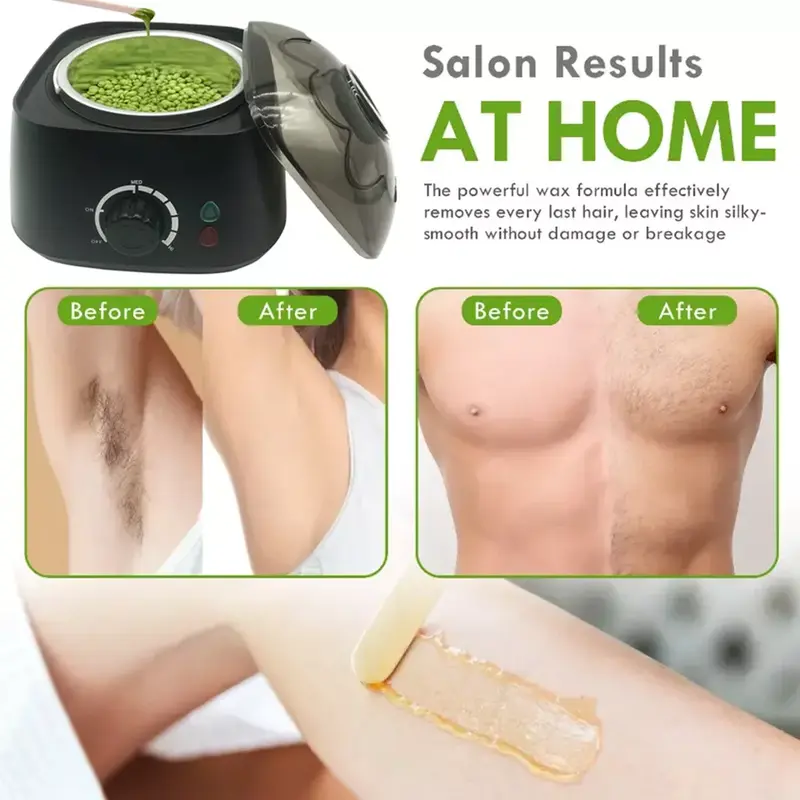 Wax Warmer Hair Removal Beauty Kit Pot Depilatory Paraffin Machine Waxing Bean 7