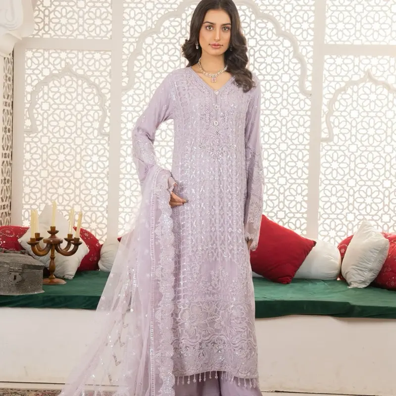 Menaal’s Luxury Baroque Inspired Chiffon Wedding Dress for Women - Comfortable and Elegant - Womenswear 4