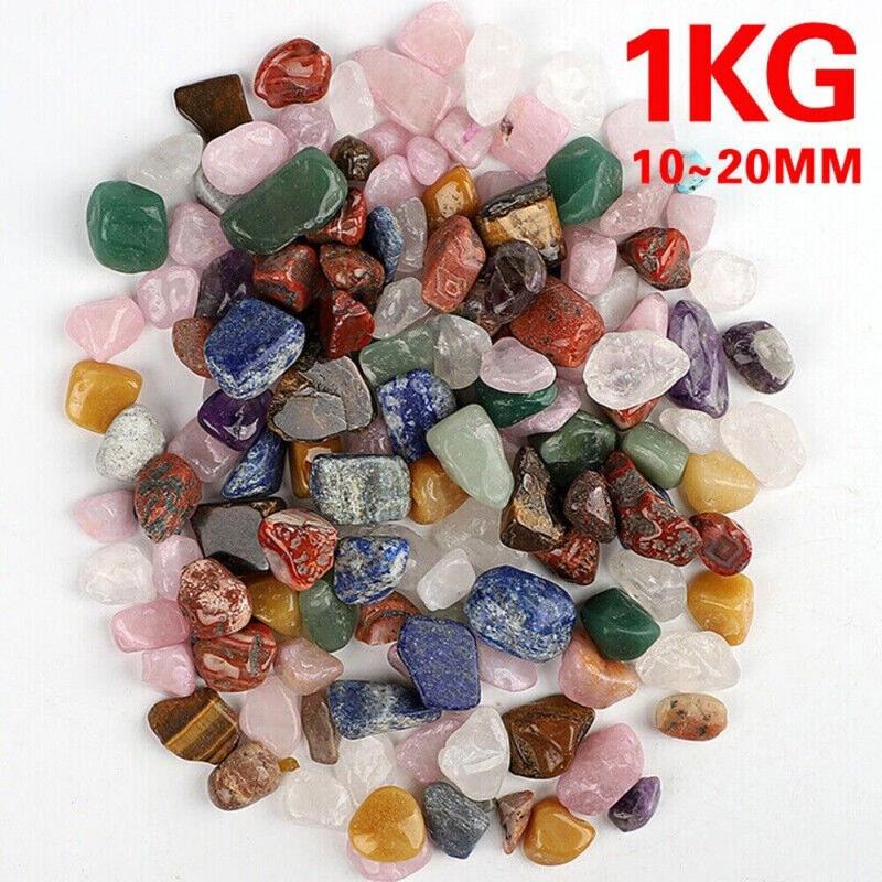 1KG Best Healing Natural Crystals Tumble Stones Mixed Chakra Gemstones 10-20mm 1