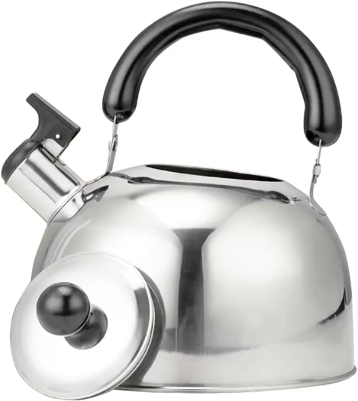 Ram 3L Heavy Duty Camping Whistling Kettle Camping Kettle for Gas Stove Travel Camping Holiday Portable Teapot Kettle 3 litres 3
