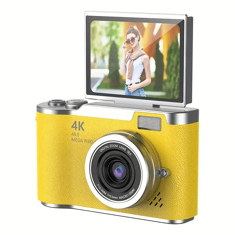 48MP Compact Digital Camera 4K HD 8X Zoom with Flip Screen Ideal for Students and Travel Photography 1