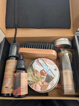 Product Review of 8pcs Men's Beard Care Shampoo Balm Oil Brush Comb Gift Kit Grooming Shaving Set from G**g H**3 0