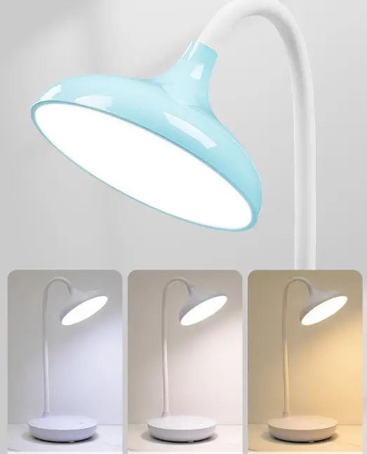 20 LED Flexible Touch Bedside Desk Light USB Rechargeable Dimmable Reading Lamp 2