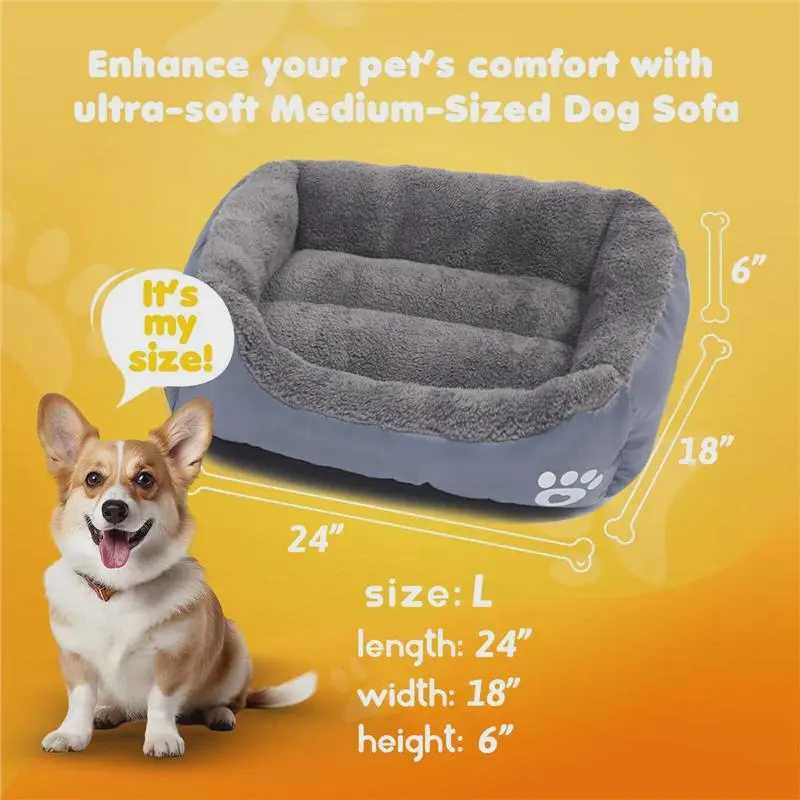 Soft Coral Fleece Pet Bed for Dogs and Cats - Waterproof Kennel for Autumn and Winter 3
