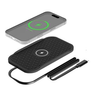 15W Car Wireless Charger, Silicone Anti-slip Mat, Non-slip Car Wireless Charger, Universal Car Interior Accessories for iPhone Samsung, Wireless Mobile Charger