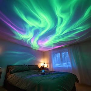 Aurora LED Light, USB Powered 7 Colors LED Table Lamp, Projection Night Light, Sleep Night Light for Bedroom Home Decor, Ideal Gift Choice