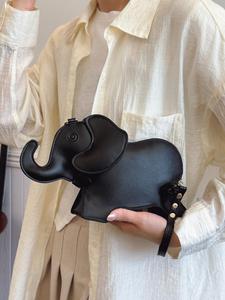 Women's Cute Elephant Design Crossbody Clutch Purse, Fashionable Pu Leather Shoulder Bag for Daily Used, Casual Trendy Versatile High-quality Daily Commuting Bag, Trendy Minimalist Purse, Stylish Crossbody