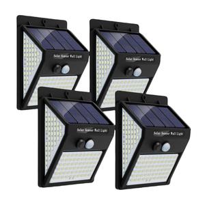 140LED Solar Security Lights Outdoor,  270 Degree Wide Angle Waterproof Solar Powered Durable wall Lights, Outside 3 Modes for Garden Fence Door Yard