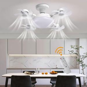 Ceiling Fan Light, Modern Design Ceiling Fan Light with Remote Control, Silent Ceiling Fan Light for Bedroom, Living Room, Kitchen
