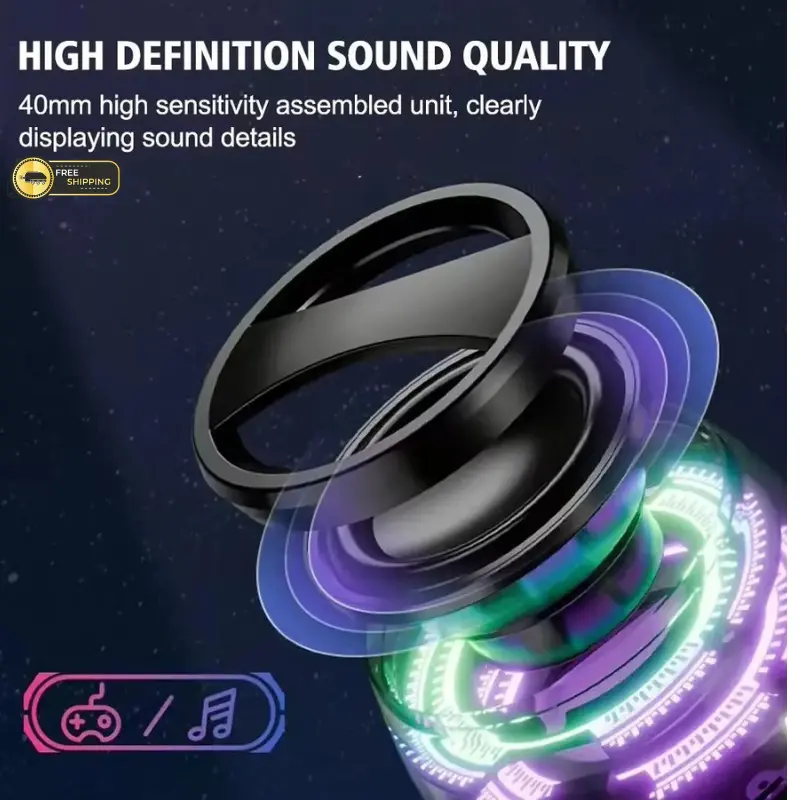 Magnetic Portable Bluetooth Speaker Mini Sound Box Multifunctional RGB Serial stereo 4
