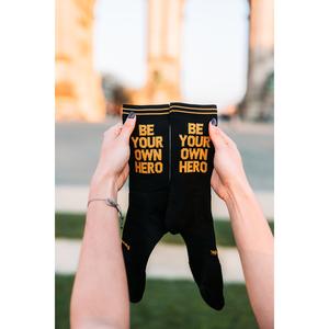 SOCKS "BE YOUR OWN HERO" - BLACK