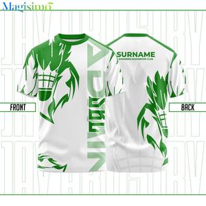 [Free Custom Name and Number] New Fashion Badminton Jersey 3d Printing Pattern T-shirt Quick-drying Breathable Men's and Women's Jersey