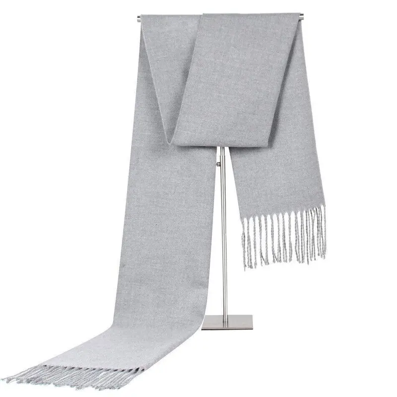 Men’s & Women’s Cashmere Scarf, Winter Warm Soft Fringe Tassel Long Shawl Wrap, UK 6