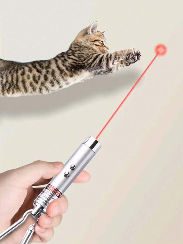 2-In-1 LED + Laser Cat Toy - Multifunctional Cat Teaser Wand, Interactive Pet Toy, Best Cat Toys, Portable Keychain Laser 6