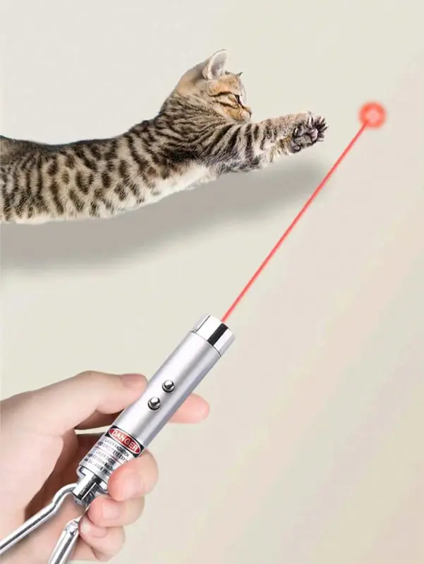 2-In-1 LED + Laser Cat Toy - Multifunctional Cat Teaser Wand, Interactive Pet Toy, Best Cat Toys, Portable Keychain Laser 6