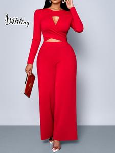 Women's Solid Color Jumpsuit, Fashion Casual Long Sleeve Jumpsuit for Daily Outdoor Wear, Women Jumpsuits for Spring Fall