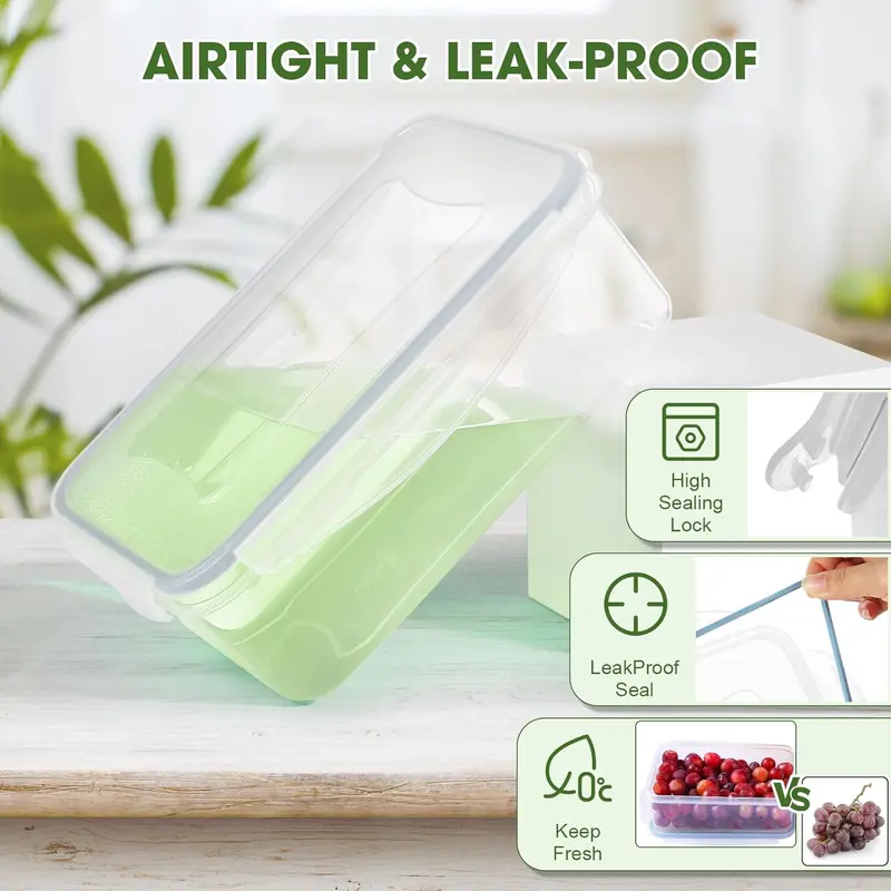 24-Piece Plastic Food Storage Containers with Lids - Airtight Pantry & Kitchen Containers Utensils 6