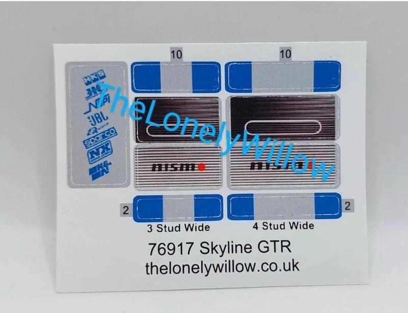 Skyline GTR 76917 Custom Bonnet Hood Stickers 1