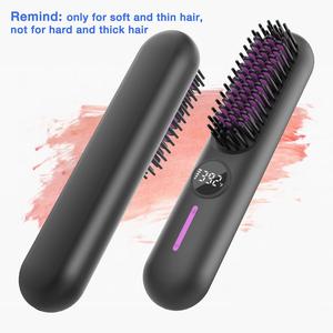 Portable Thermal Brush Straightener Cordless Hair Straightener Comb, USB Rechargeable Hair Iron Straightening Comb, Multifunctional Hair Straightener for Home School Office, Wireless Hair Styler, Hair Straightener Brush, Hair Styling Tools