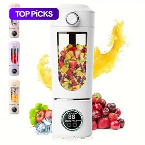 USB Rechargeable Portable Juicer, Smoothies Blenders, 1pc 23.67oz Mini Ice Crusher, Digital Display Juicer for Smoothies and Milkshakes, Great for Traveling, Ice Maker Machine #TOP PICKS