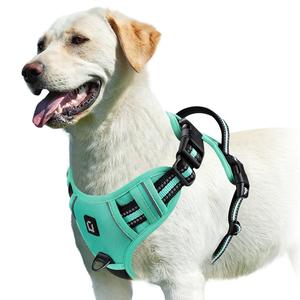 Dog Harness, No-Pull Pet Harness with 2 Leash Clips, Adjustable Soft Padded Dog Vest, Reflective No-Choke Pet Oxford Vest with Easy Control Handle for Large Dogs, Walking Harness