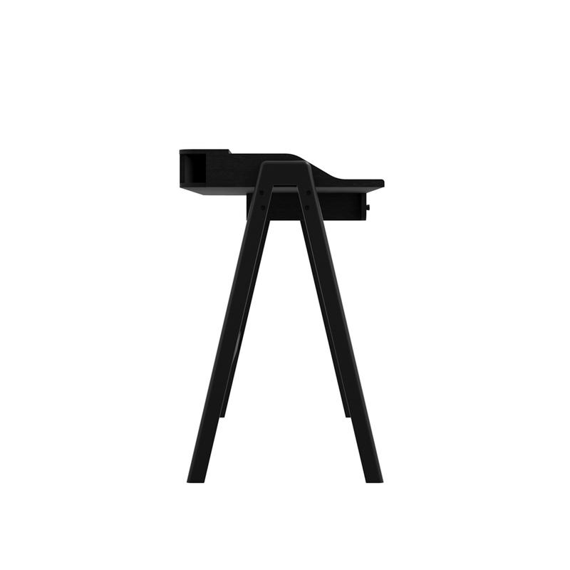 Lark Matt Black Wooden Office Desk - Modern Cosy Workspace Furniture 3