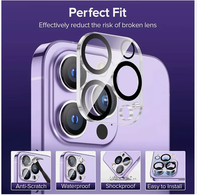 Rear Camera Lens Protector for iPhone 15 Series 3