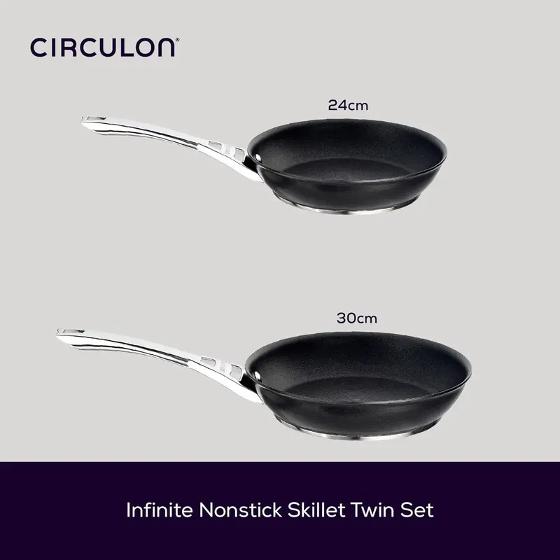 NEW Infinite Set 24Cm & 30Cm Skillet, Black 1