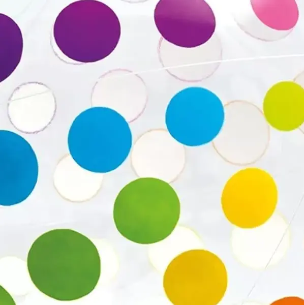 Jumbo Beach Ball 42 Inch Multicolour Dots and Clear Base for Fun and Playful Beach Day 5