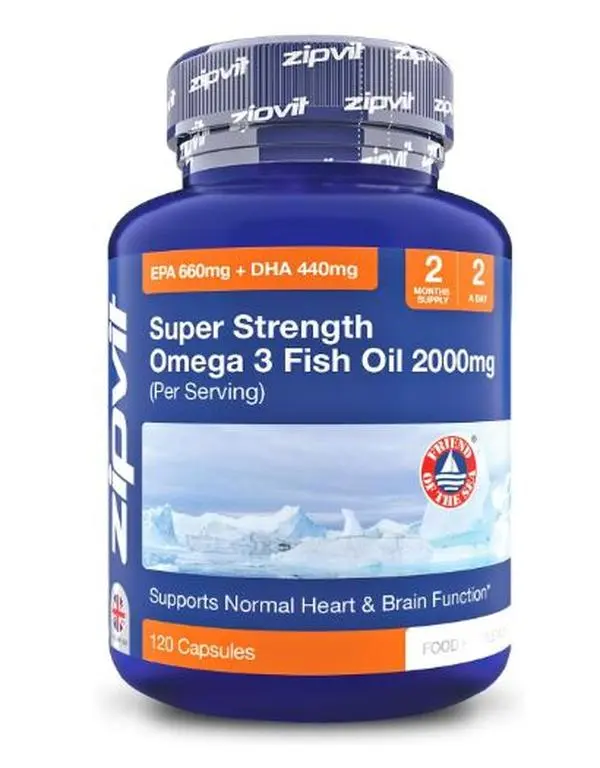 Omega 3 Fish Oil 2000mg, EPA 660mg DHA 440mg per Daily Serving - 120 Capsules (2 Months Supply) - Healthcare, Dietary