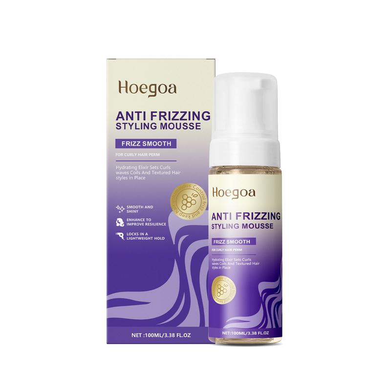Product Introduction of Hoegoa Curling mousse for full and defined curls. Glossy, confident, soft and elastic curl styling 11