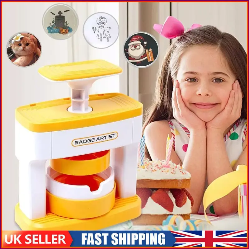 48 Set DIY Pin Badge Button Maker Brooch Pin Making Machine Starter Kids Gifts 0