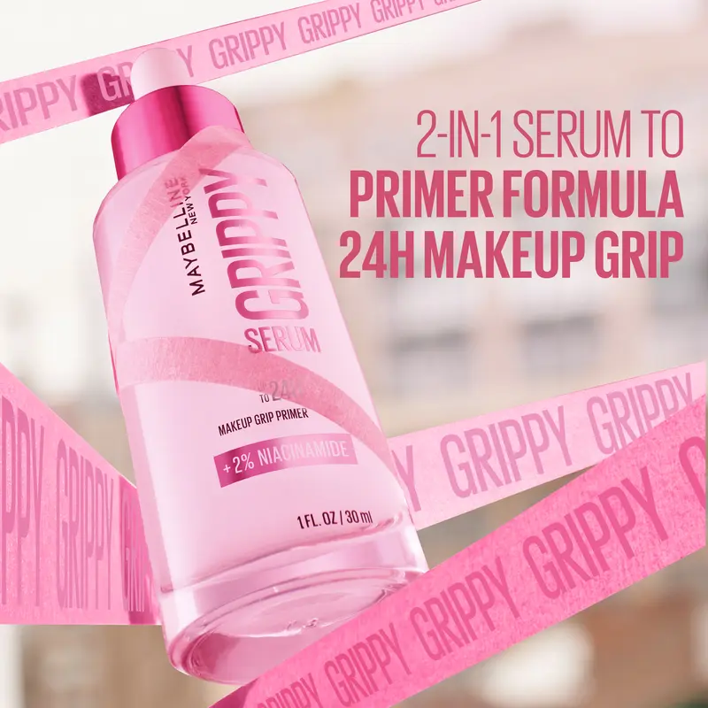 Maybelline New York Grippy Serum Makeup Primer, Ultra-Blendable, up-to 24H grip, Fresh plumped skin look, Water-based & Niacinamide formula, Suitable for all skin types (30ml) 3