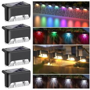 4 x Solar Decking Lights Ourdoor Garden Patio Pathway Stairs Step Fence Lamp