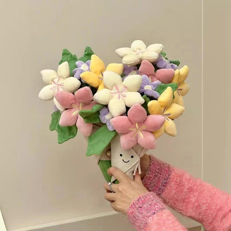 Amuseable Bouquet Of Flowers jey cat Stuffed Toy Kids Gift for Girlfriend Plush 3