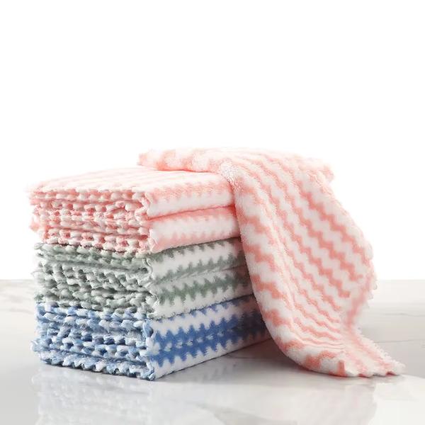 20 Pcs Coral Velvet Kitchen Wipes - Ultra Absorbent Microfiber Cleaning Cloths 1