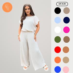 TBM Pleated Co-Ord Fits A Size 6-20 Spring/Summer