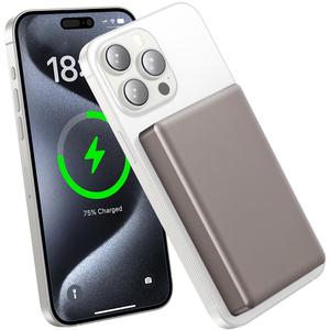 Magnetic Power Bank, 1 Count 10000mAh Wireless Portable Charger with USB-C, 20W Fast Charging Battery Pack Compatible with iPhone for Indoor & Outdoor