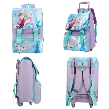 Girls Disney Frozen Ana Elsa Large Backpack Trolley Bag Travel 5